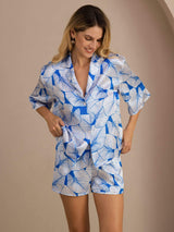 [Eisblatt] SilkSilky-DE Short Sleeve Notch Collar Damen Pyjamas 003