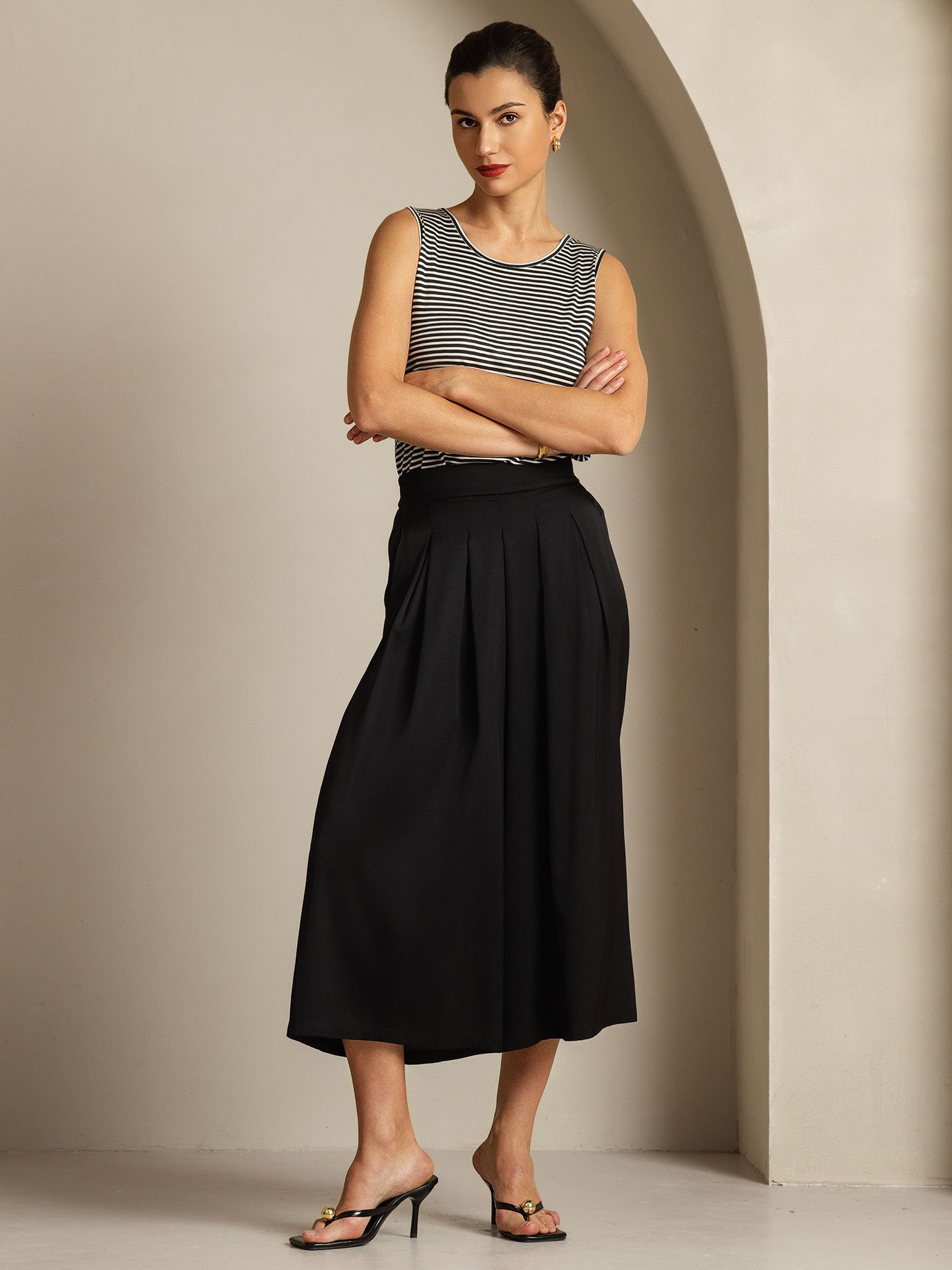 [WeißerStreifen] SilkSilky-DE Reine Seide Camisoles 007