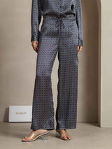 [Marine Ginkgo] SilkSilky-DE 19Momme Seide Womens Pants 001
