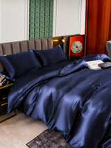 [Dunkelblau] SilkSilky-DE 25Momme Bettwäsche Sets 006
