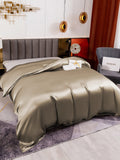 SilkSilky DE 19Momme Reine Seide Duvet Cover Khaki 001