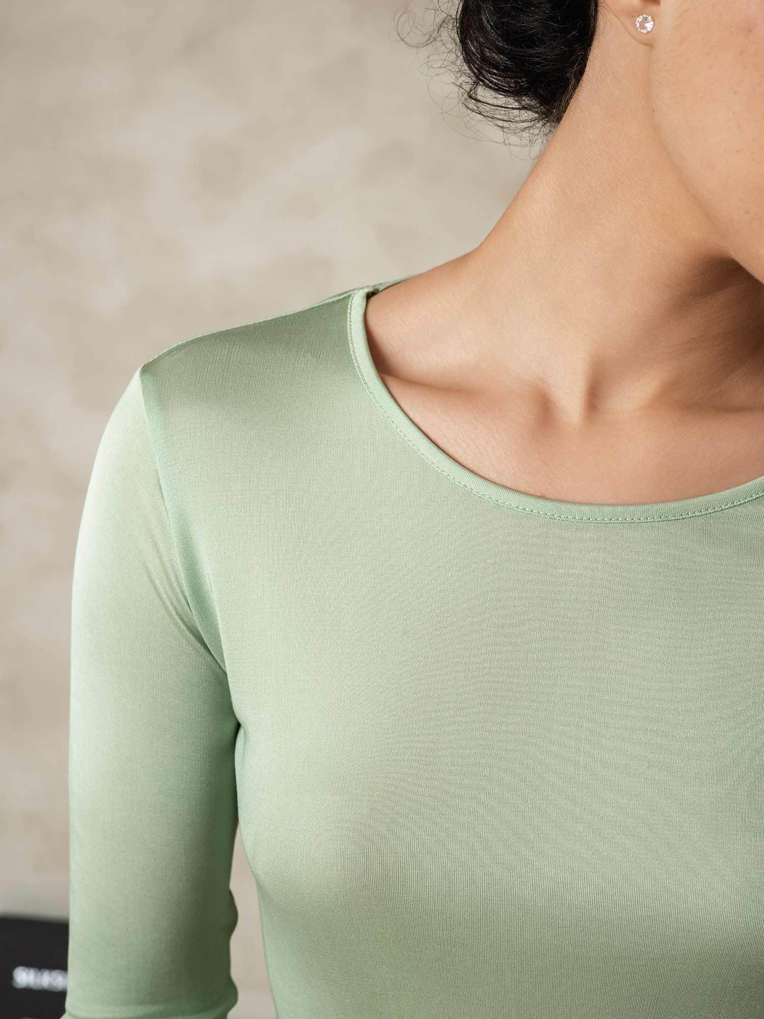 [Grün] SilkSilky-DE Seidenstrick Long Johns 005