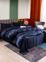[Dunkelblau] SilkSilky-DE 25Momme Reine Seide Bedding Set 002