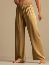 [Tan] SilkSilky-DE 19Momme Women's Sleep Pants 004
