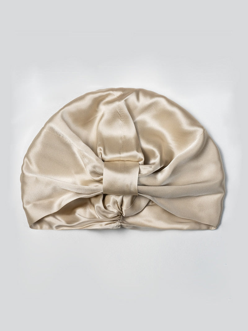 SilkSilky-DE Reine Seide Sleep Cap Beige 005