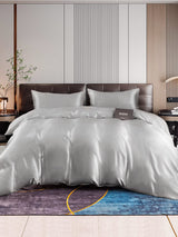 [Silber] SilkSilky-DE 22Momme Reine Seide Bedding Set 001,