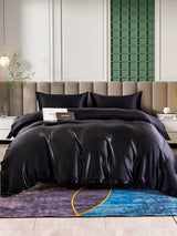 [Schwarz] SilkSilky-DE 25Momme Reine Seide Bedding Set 001