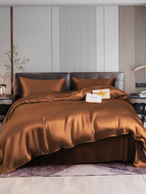 [Kaffee] SilkSilky-DE 22Momme Bettwäsche Sets 001