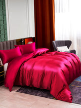 [Rotwein] SilkSilky-DE 25Momme Bettwäsche Sets 003