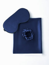 [Dunkelblau] SilkSilky-DE 19Momme Reine Seide Pillowcase Set 005