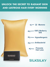 [Champagner] SilkSilky-DE 22Momme Reine Seide Pillowcase 005