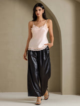 [Rosa] SilkSilky-DE Spaghetti Strap V Neck Cami Top 007