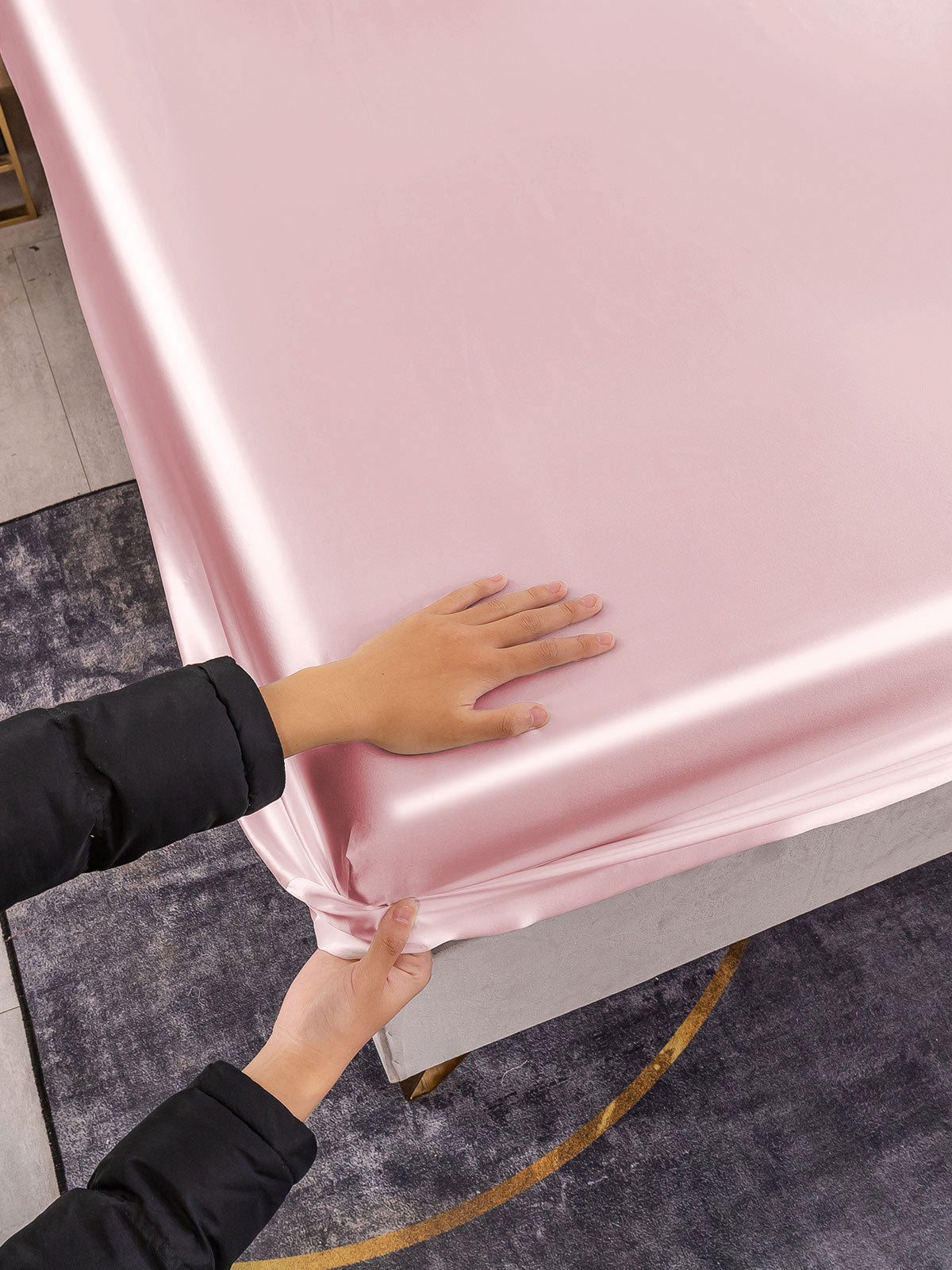 [Rosa] SilkSilky-DE 19Momme Reine Seide Sheet 006