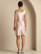 [Rosa] SilkSilky-DE Sleeveless Cowl Neck Kleider 002