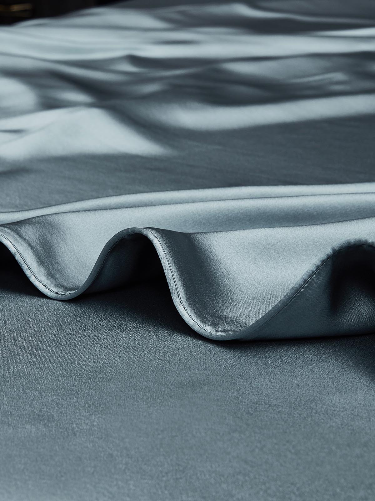 [Graublau] SilkSilky-DE 19Momme Reine Seide Duvet Cover 003