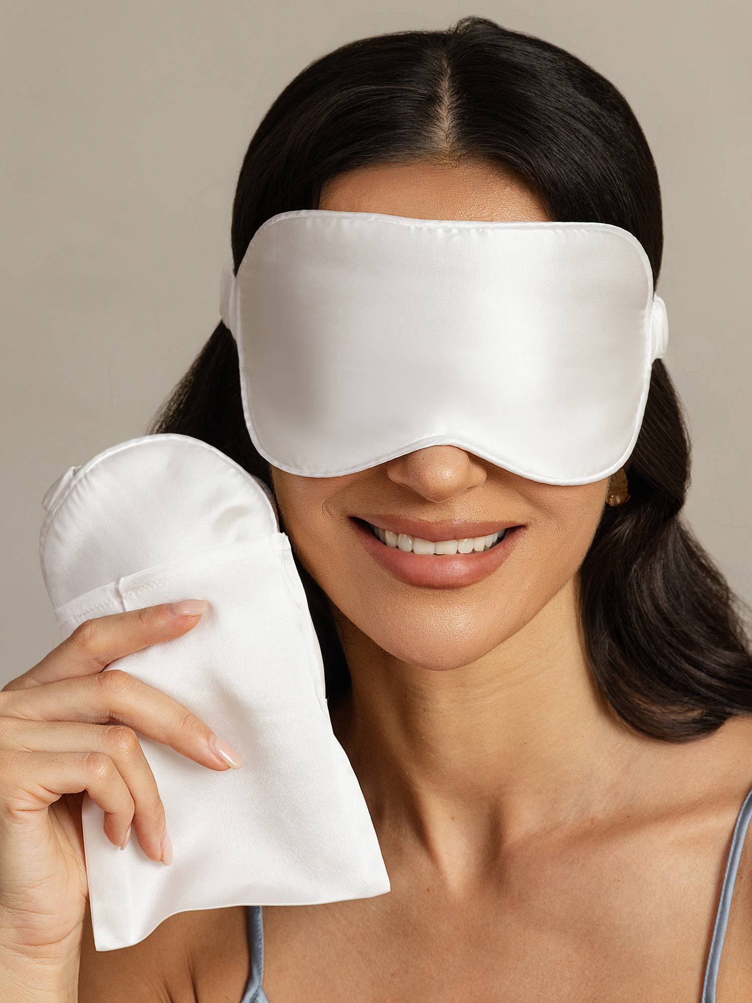 [Weiß] SilkSilky-DE Reine Seide Eye Mask 001
