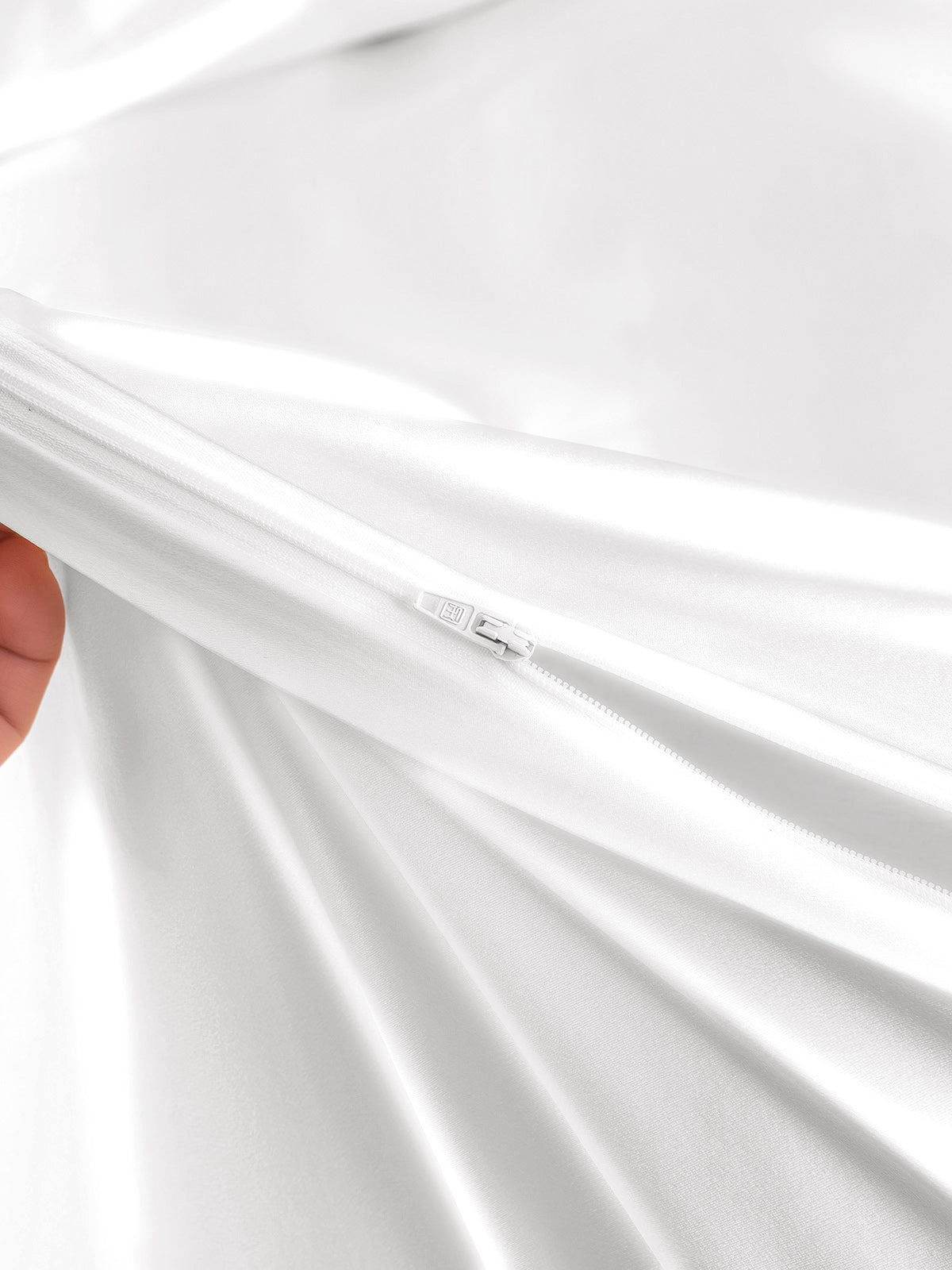 [Weiß] SilkSilky-DE 19Momme Reine Seide Duvet Cover 005