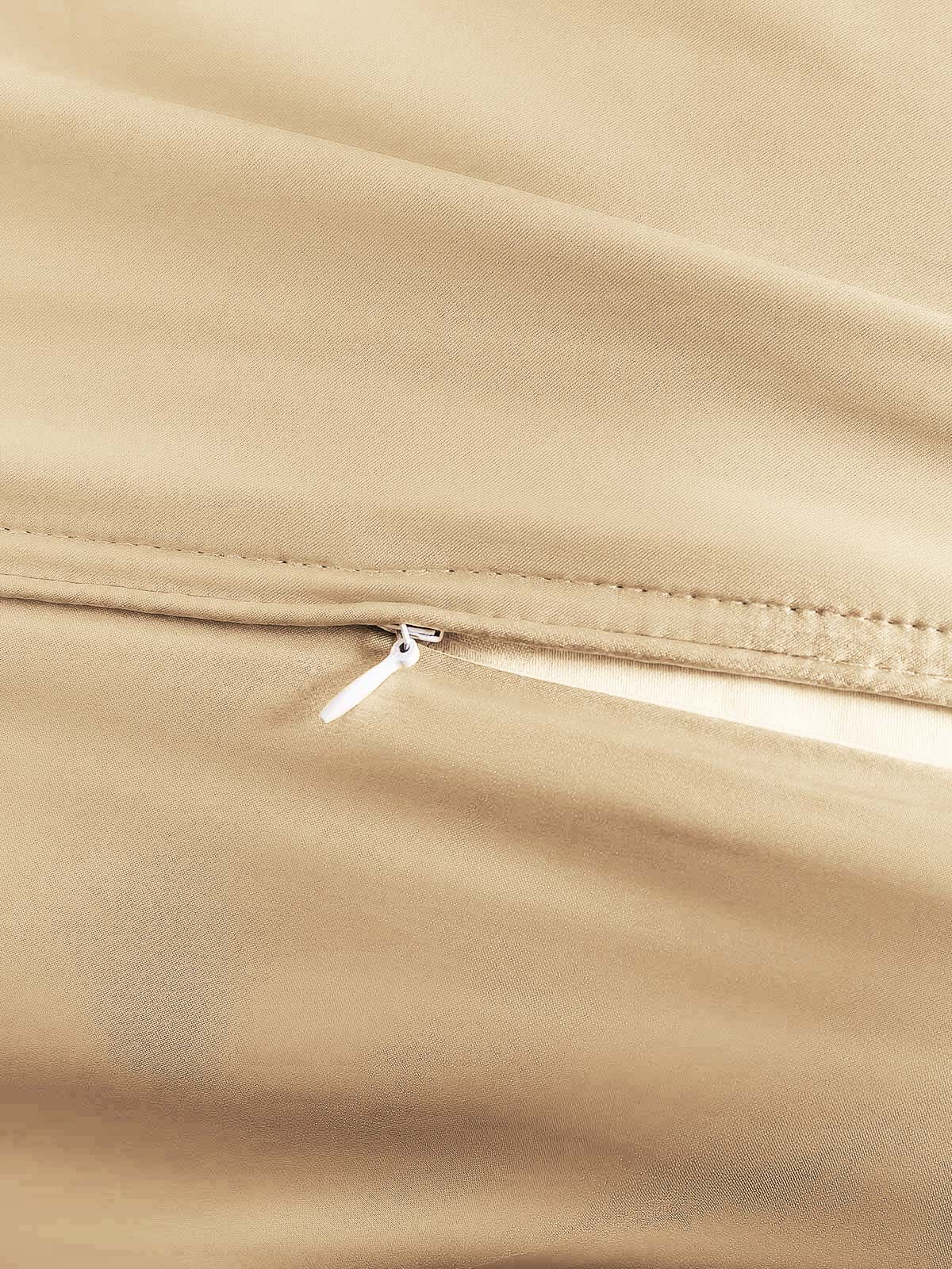 [Beige] SilkSilky-DE 22Momme Reine Seide Duvet Cover 005