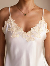 [Weiß] SilkSilky-DE Sleeveless V Neck Cami Top 004