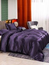 [Dunkelviolett] SilkSilky-DE Bettwäsche Sets 003