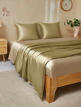 [Beige+Khaki] SilkSilky-DE Bettwäsche Sets 003