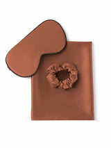 [Kaffee] SilkSilky-DE 19Momme Reine Seide Pillowcase Set 001