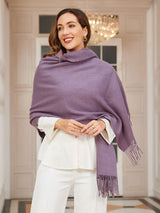 [Violett] SilkSilky-DE Wolle Schals 003
