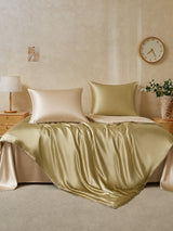 [Beige+Khaki] SilkSilky-DE Bettwäsche Sets 002