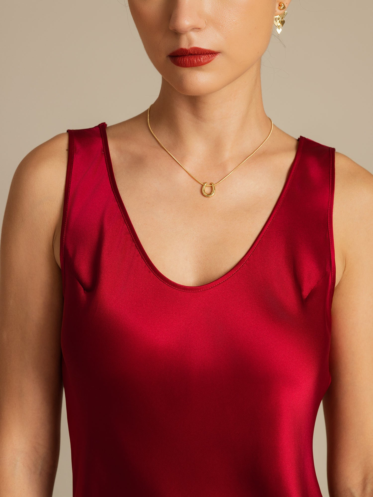 [Rotwein] SilkSilky-DE Reine Seide Nightgown 004,