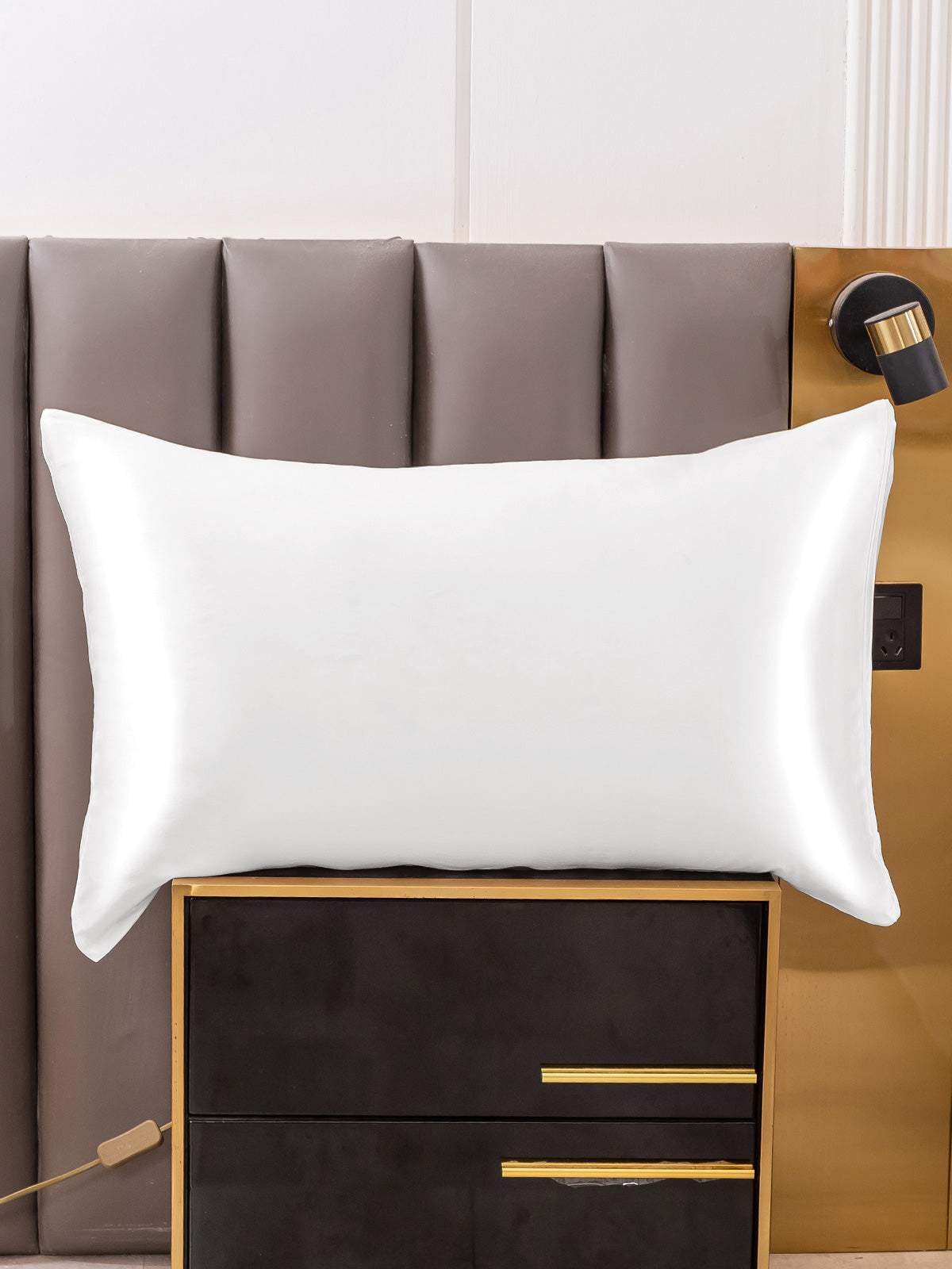 [Weiß] SilkSilky-DE 22Momme Reine Seide Pillowcase 003