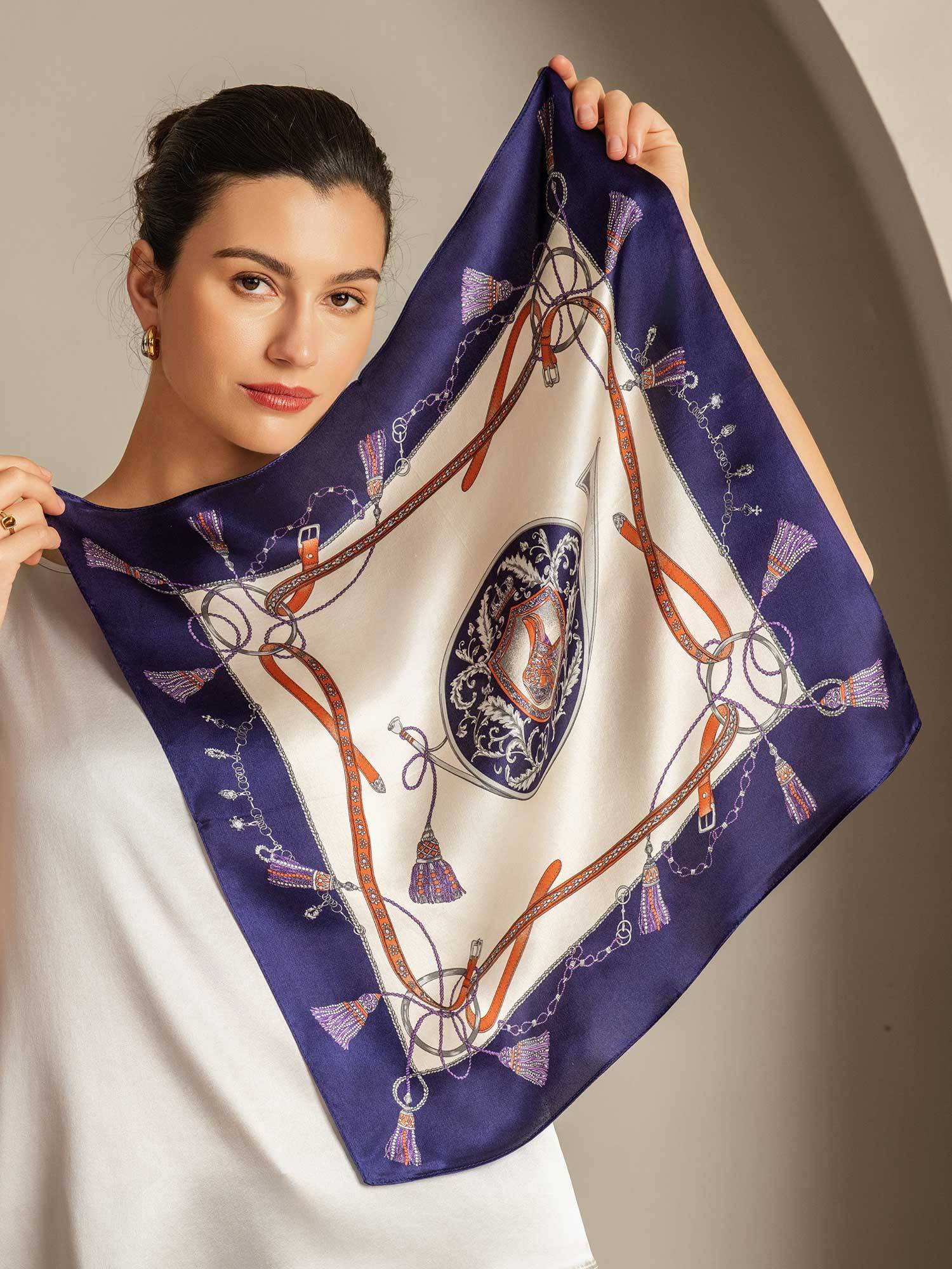 [P097] SilkSilky-DE Reine Seide Scarf 002,