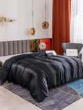 SilkSilky DE 19Momme Reine Seide Duvet Cover Schwarz 001