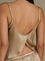 [Champagner Gold] SilkSilky-DE Spaghetti Strap Camisole-Set 005