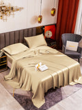 SilkSilky DE 19Momme Reine Seide Bedding Set Beige 001