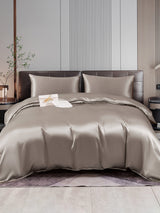 [Grau] SilkSilky-DE 22Momme Reine Seide Bedding Set 001,