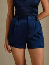 [Dunkelblau] SilkSilky-DE Damen Shorts 003