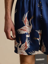 [Dunkelblau] SilkSilky-DE Mens Sleep Bottoms 004