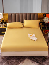 [Champagner] SilkSilky-DE 22Momme Bettwäsche Sets 001