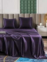 [Dunkelviolett] SilkSilky-DE Bettwäsche Sets 001