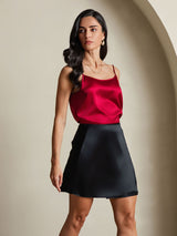 [Rotwein] SilkSilky-DE Spaghetti Strap Cami Top 006