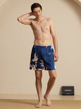 [Dunkelblau] SilkSilky-DE Mens Sleep Bottoms 006