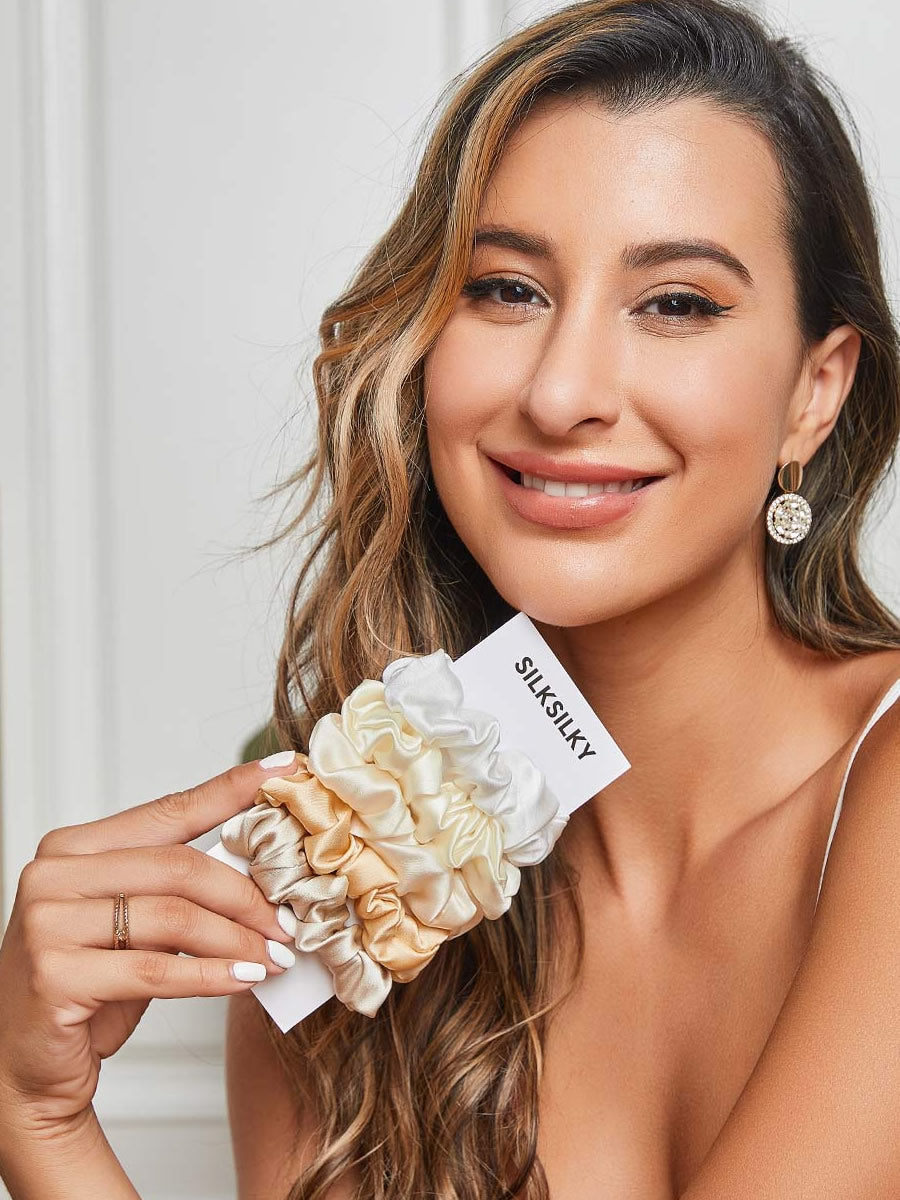 [Group3] SilkSilky-DE 19Momme Reine Seide Scrunchie 001