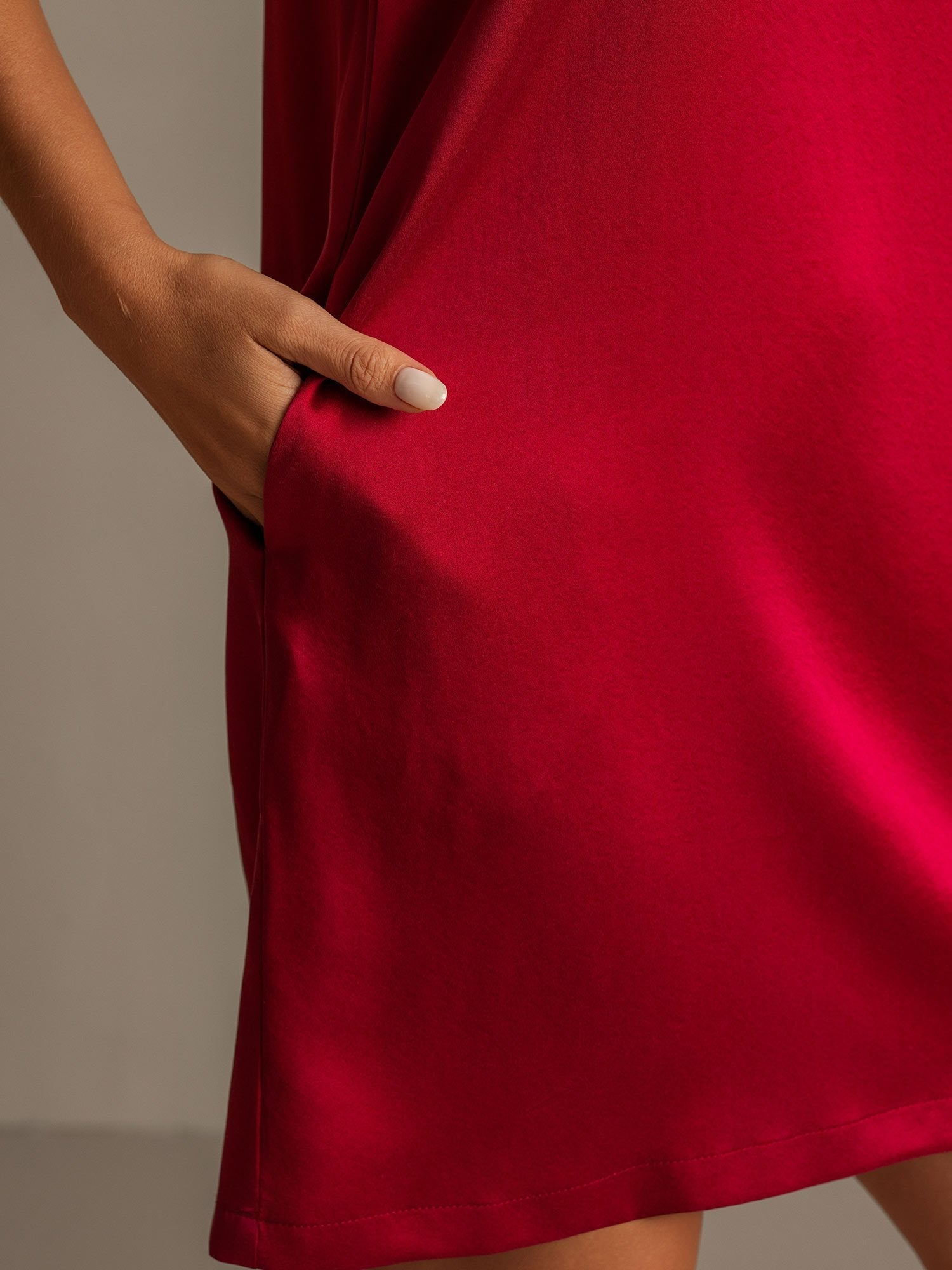 [Rotwein] SilkSilky-DE 19Momme Seide Nightgown 005,