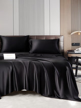 [Schwarz] SilkSilky-DE 22Momme Reine Seide Bedding Set 005,