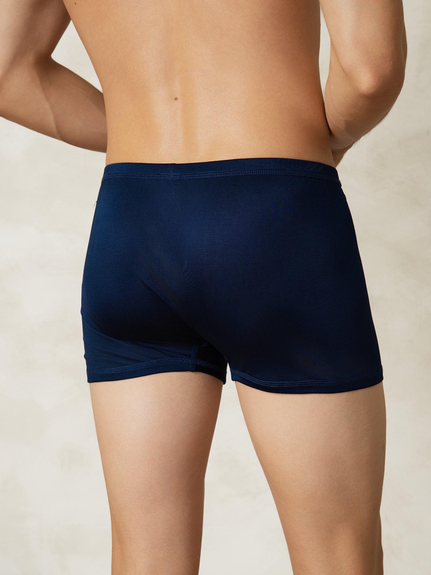 [Dunkelblau] SilkSilky-DE Seidenstrick Mens Underwear 002