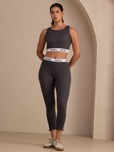 [Grau] SilkSilky-DE Sleeveless Crew Neck Women's Outfit Sets 003