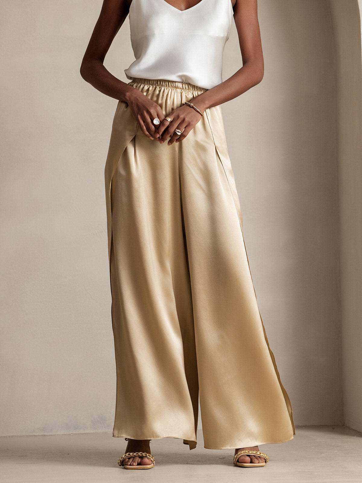 [Champagner] SilkSilky-DE 19Momme Seide Womens Pants 003