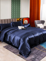 [Dunkelblau] SilkSilky-DE 25Momme Reine Seide Bedding Set 003