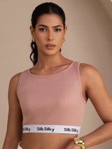 [Rosa] SilkSilky-DE Sleeveless Crew Neck Cami Top 003