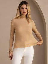 [Mondstein] SilkSilky-DE Long Sleeve Turtle Neck T-Shirt 004